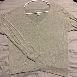 Forever 21 Light Gray Long Sleeve Top